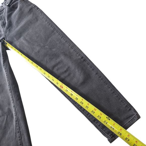 Levi's SilverTab Mom Jeans Womens 26x27 Black High Rise Tapered Ankle A3699-0001 - Picture 3 of 8